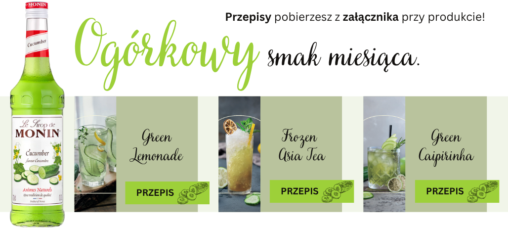 Ogórkowy smak miesiąca, idealny do orzeźwiających napojów!
